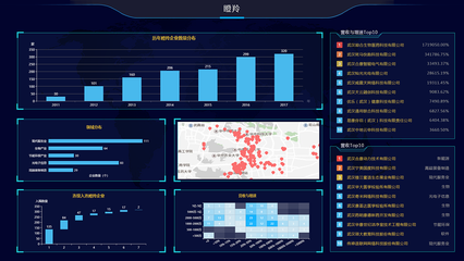 2018年7月 东湖高新区创新创业大数据——数字技术应用大屏展示全景透视